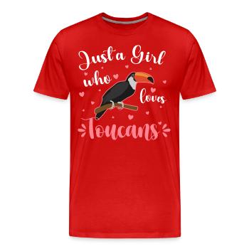 Bird Holiday Birds South America - Men's Premium Organic T-Shirt - red - Front - Damien (186cm)