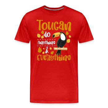 Bird Parrot South America - Men's Premium Organic T-Shirt - red - Front - Damien (186cm)