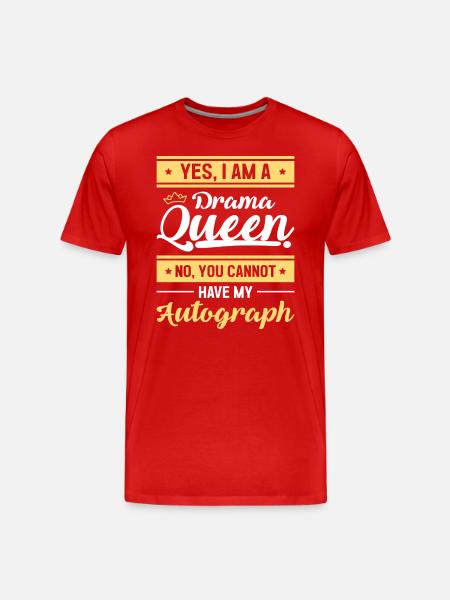 Queen Princess Attention Trouble - Men's Premium Organic T-Shirt - red