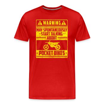 Pocketbike deux-roues terre - T-shirt bio Premium Homme - rouge - Devant - Damien (186cm)