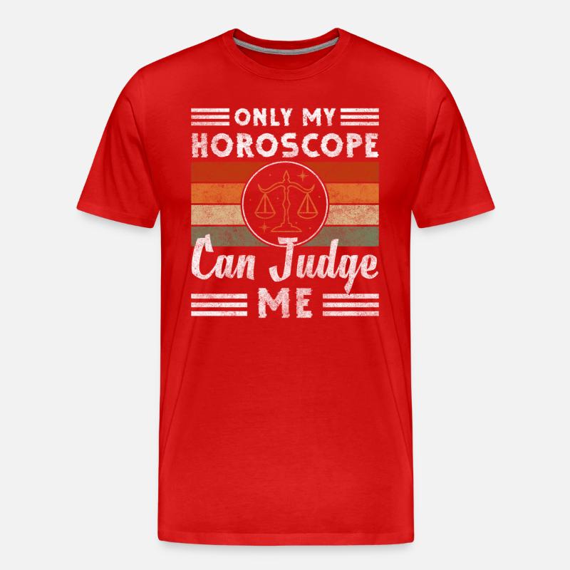 Sternzeichen Sternbild Astro Eigenschaften - Männer Premium Bio T-Shirt - Rot