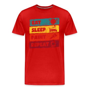 Painter spray can craft - Men's Premium Organic T-Shirt - red - Front - Damien (186cm)
