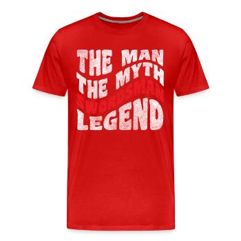 Sword Duel Kendo Saber - Men's Premium Organic T-Shirt - red - Front - Damien (186cm)