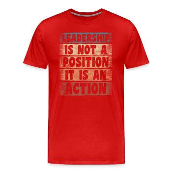 Anführer Arbeiter Team Angestellte - Männer Premium Bio T-Shirt - Rot - Vorne - Damien (186cm)