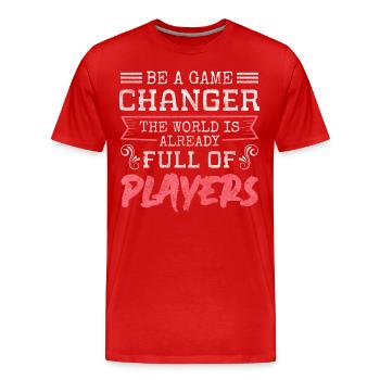 büro abteilungsleiter angestellter - Männer Premium Bio T-Shirt - Rot - Vorne - Damien (186cm)