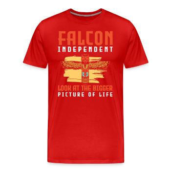 Totem Spiritual American Feather Bijoux - T-shirt bio Premium Homme - rouge - Devant - Damien (186cm)