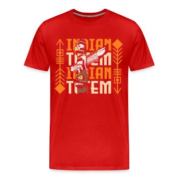 Native American Native American Feather Jewelry - Men's Premium Organic T-Shirt - red - Front - Damien (186cm)