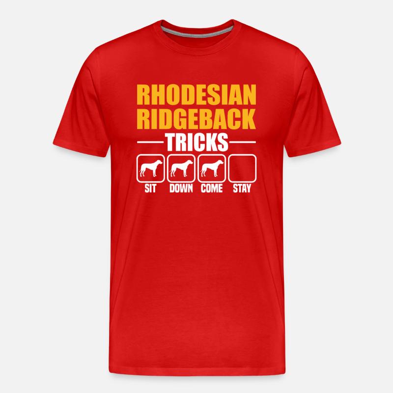 Rhodesian Ridgeback Tricks - Männer Premium Bio T-Shirt - Rot
