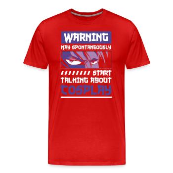 Cosplay Gambler - Men's Premium Organic T-Shirt - red - Front - Damien (186cm)