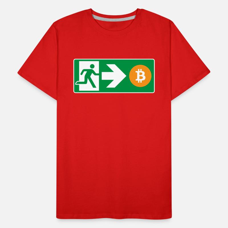 Emergency Exit Bitcoin Bitcoiner Men's Premium Organic T-Shirt