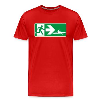 Kayak de sortie de secours - T-shirt bio Premium Homme - rouge - Devant - Damien (186cm)