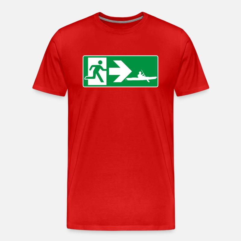 Emergency Exit Kayak - Men's Premium Organic T-Shirt - red