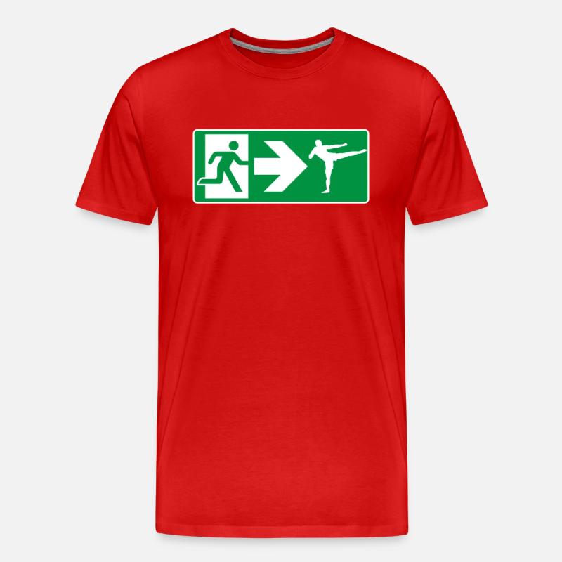 Emergency Exit Kickboxing Kickboxer - Men's Premium Organic T-Shirt - red