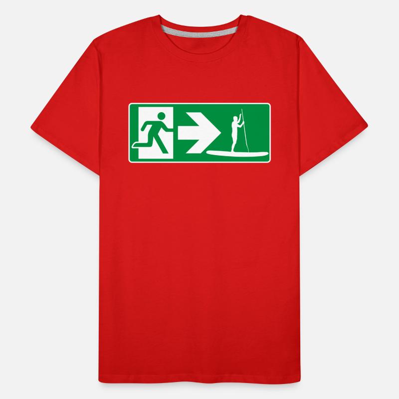 Emergency Exit Standup Paddle SUP Men's Premium Organic T-Shirt