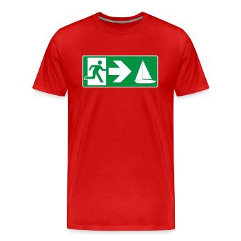 Sortie de secours Voilier Sailor - T-shirt bio Premium Homme - rouge - Devant - Damien (186cm)