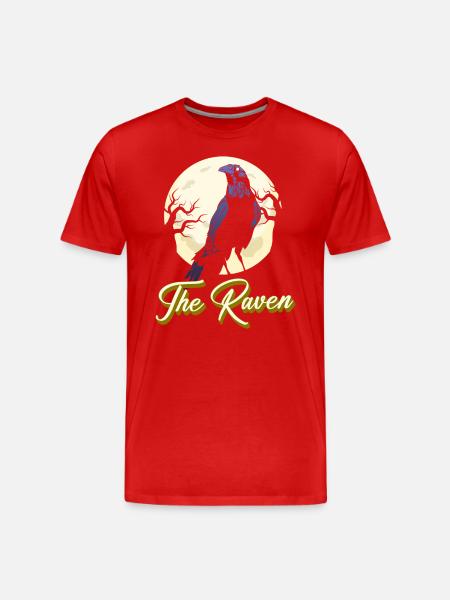 Crow Odin Flying - Men's Premium Organic T-Shirt - red