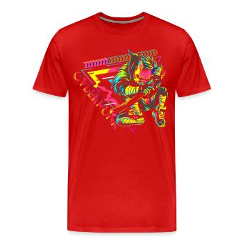 Future Retro Gamer Science-fiction - T-shirt bio Premium Homme - rouge - Devant - Damien (186cm)
