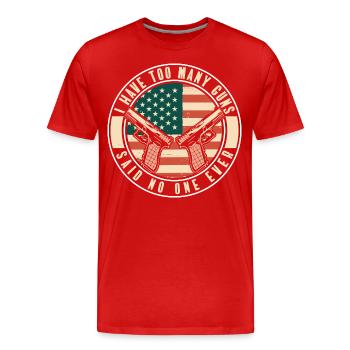 Waffenclub Schießen Jagd - Männer Premium Bio T-Shirt - Rot - Vorne - Damien (186cm)