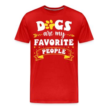 Hund Tierliebe Hundeschule Tierfreund - Männer Premium Bio T-Shirt - Rot - Vorne - Damien (186cm)