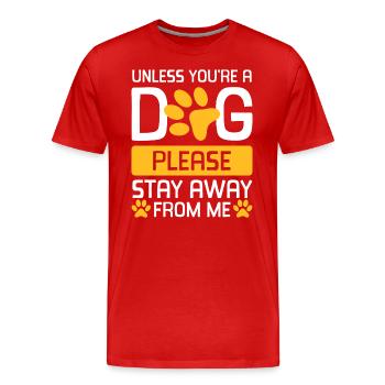 Dressage de chiens Sports canins - T-shirt bio Premium Homme - rouge - Devant - Damien (186cm)
