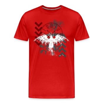Trash Polka Trash Cool Motif - T-shirt bio Premium Homme - rouge - Devant - Damien (186cm)