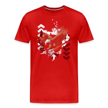 Trash Polka Trash Cool Noir - T-shirt bio Premium Homme - rouge - Devant - Damien (186cm)