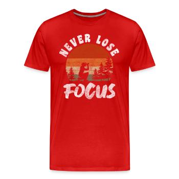 Fotografin Foto Spiegelreflexkamera Fotos - Männer Premium Bio T-Shirt - Rot - Vorne - Damien (186cm)