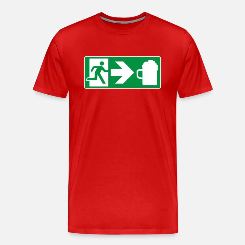 Emergency Exit Beer - Men's Premium Organic T-Shirt - red