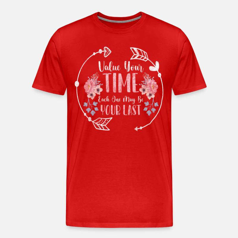 Zeit Lebenszeit Zeitlos - Männer Premium Bio T-Shirt - Rot