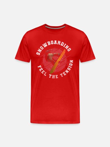 Snowboard Mountain Winter Holidays - Men's Premium Organic T-Shirt - red