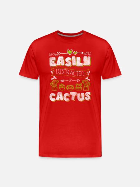 Cacti Prickly Gardener Sting - Men's Premium Organic T-Shirt - red