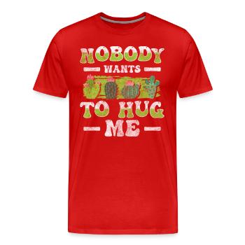 Cacti Spines Gardener - Men's Premium Organic T-Shirt - red - Front - Damien (186cm)