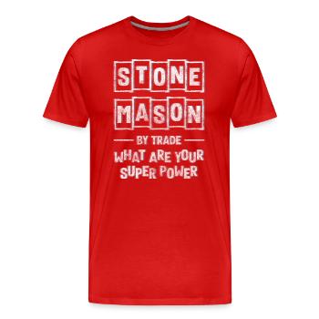 Artisanat de travail de sculpteur - T-shirt bio Premium Homme - rouge - Devant - Damien (186cm)