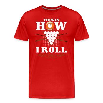 Billard Hobby Hobby 8-Ball - T-shirt bio Premium Homme - rouge - Devant - Damien (186cm)