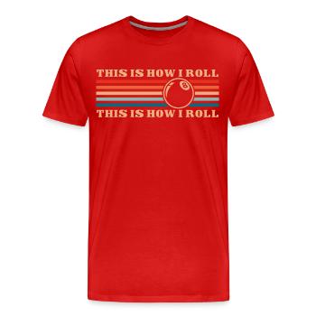 Billiard Pub 8-Ball - Men's Premium Organic T-Shirt - red - Front - Damien (186cm)