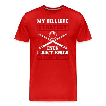 Billiard Training Cue Billardkugeln - Männer Premium Bio T-Shirt - Rot - Vorne - Damien (186cm)