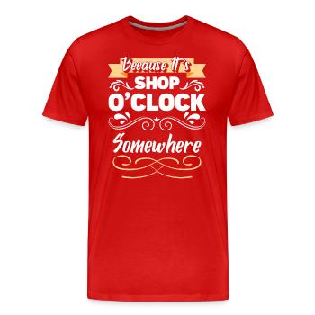 Shoppen Geschenk Königin - Männer Premium Bio T-Shirt - Rot - Vorne - Damien (186cm)