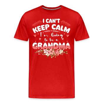 Grandpa, Grandson, Grandfather - Men's Premium Organic T-Shirt - red - Front - Damien (186cm)