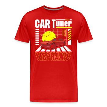 Auto Autofahrer Driften - Männer Premium Bio T-Shirt - Rot - Vorne - Damien (186cm)