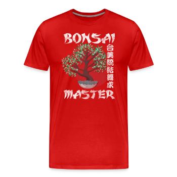Bonsaibaum Kunst Meditation Buddhismus - Männer Premium Bio T-Shirt - Rot - Vorne - Damien (186cm)