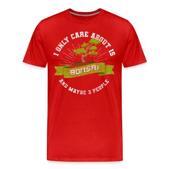 Bonsaibaum Gärtner Japanisch Pflanze - Männer Premium Bio T-Shirt - Rot - Vorne - Damien (186cm)