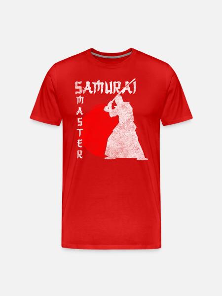Japan Aikido Courage Ninja - Men's Premium Organic T-Shirt - red