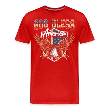 Amerika Flagge Amerikanischer Traum - Männer Premium Bio T-Shirt - Rot - Vorne - Damien (186cm)