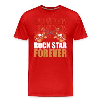 Concert d’un groupe de musique - T-shirt bio Premium Homme - rouge - Devant - Damien (186cm)