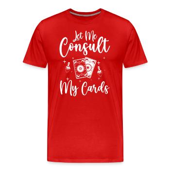 Kartenleger Astrologe Hobby - Männer Premium Bio T-Shirt - Rot - Vorne - Damien (186cm)