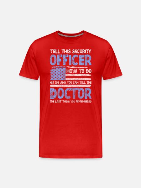 Security Schutz Sarkasmus Fachkraft - Männer Premium Bio T-Shirt - Rot