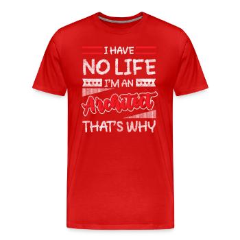 Designer Style Baustelle Baumeister - Männer Premium Bio T-Shirt - Rot - Vorne - Damien (186cm)