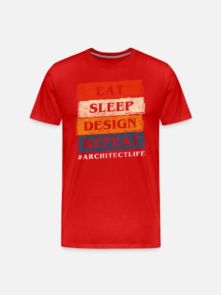Engineer Style Job Architecture - Men's Premium Organic T-Shirt - red