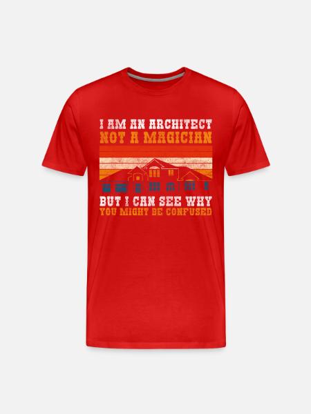 Engineer Profession House Construction - Men's Premium Organic T-Shirt - red