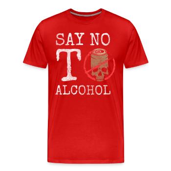 Alkoholfrei Alkoholiker Trinken Neustart - Männer Premium Bio T-Shirt - Rot - Vorne - Damien (186cm)